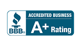 BBB A+ logo.