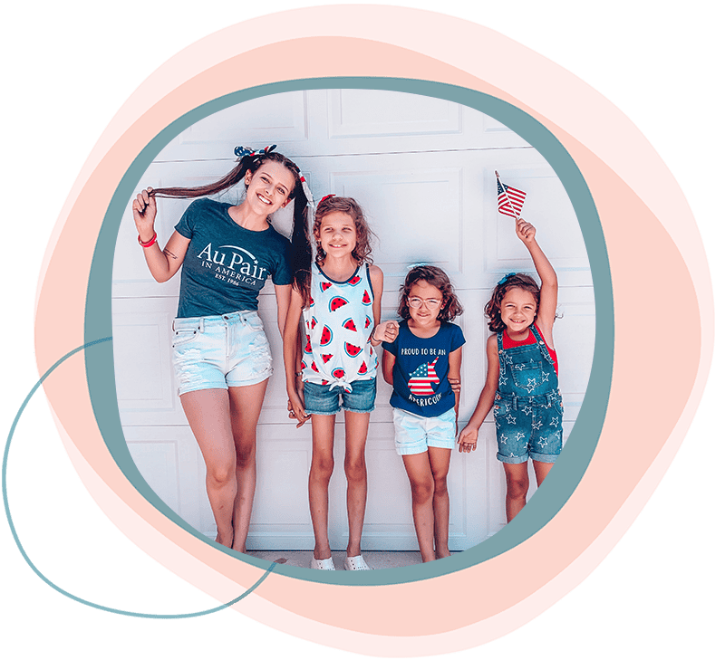Au pair with three children.