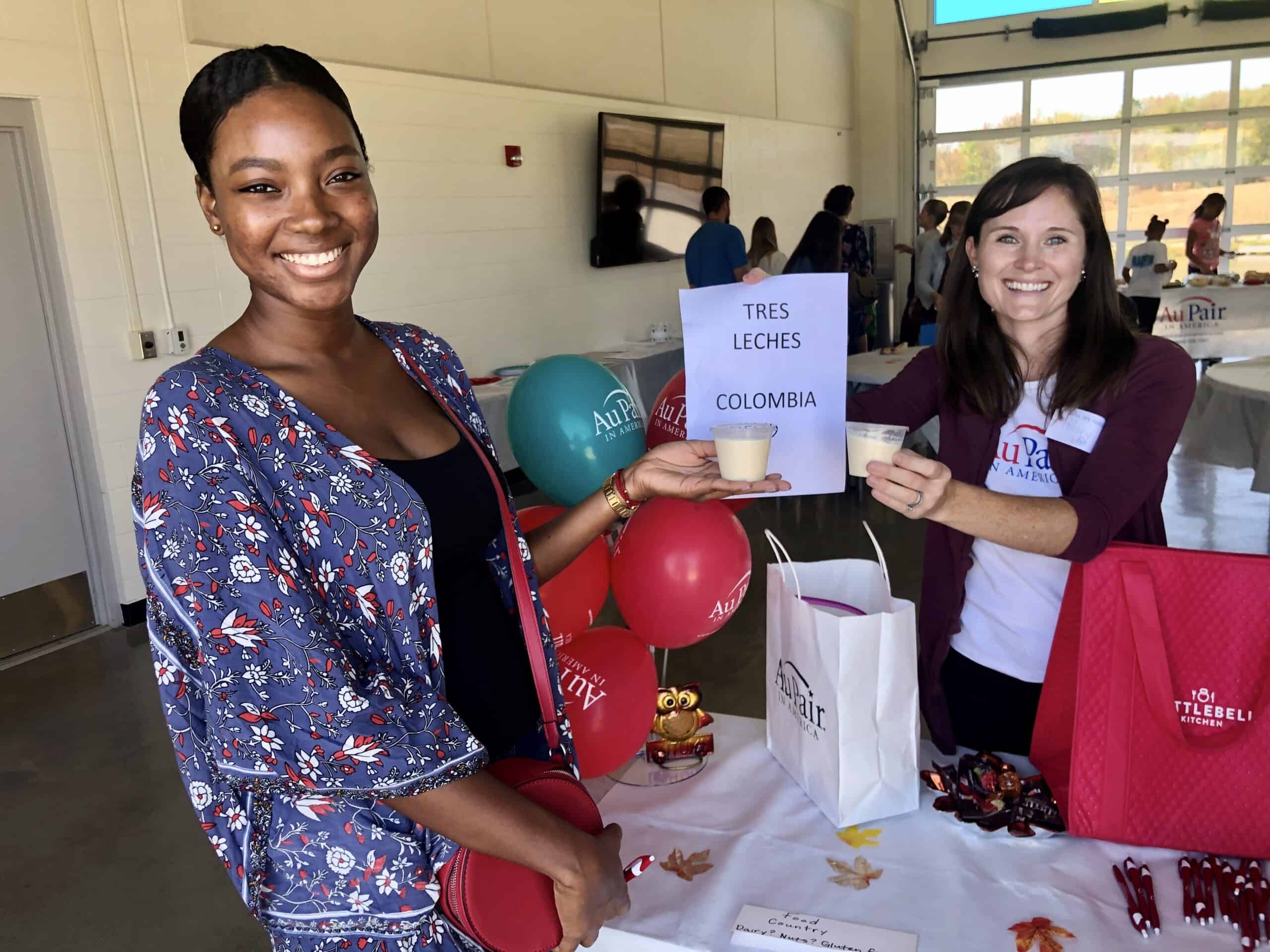 au pair at a host family day event.