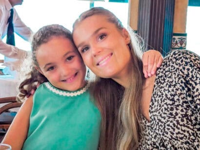 Au pair and host child.